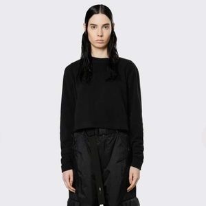 RAINS NWT Black Fleece Crop Sweatshirt - Size Large